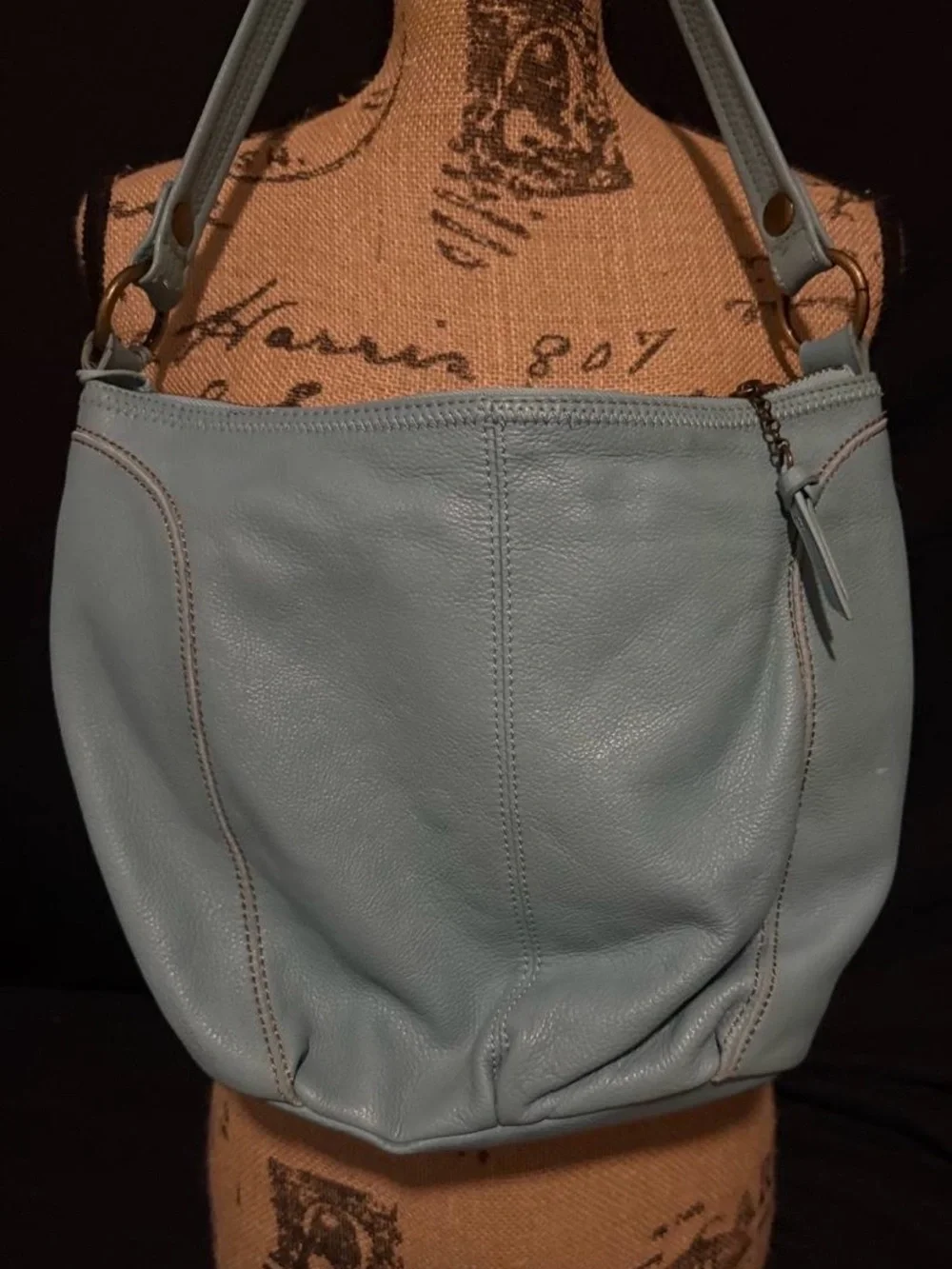 The Sak Leather Hobo Shoulder Bag - Light Blue